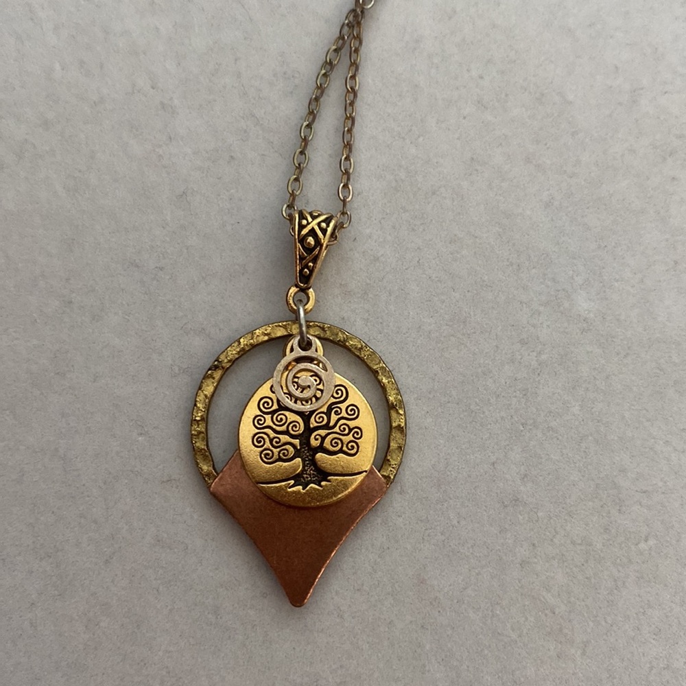 Rustic bronze necklace